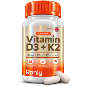 Ronly Vitamin D3 4000 IU + K2 MK-7 – 120 Capsules