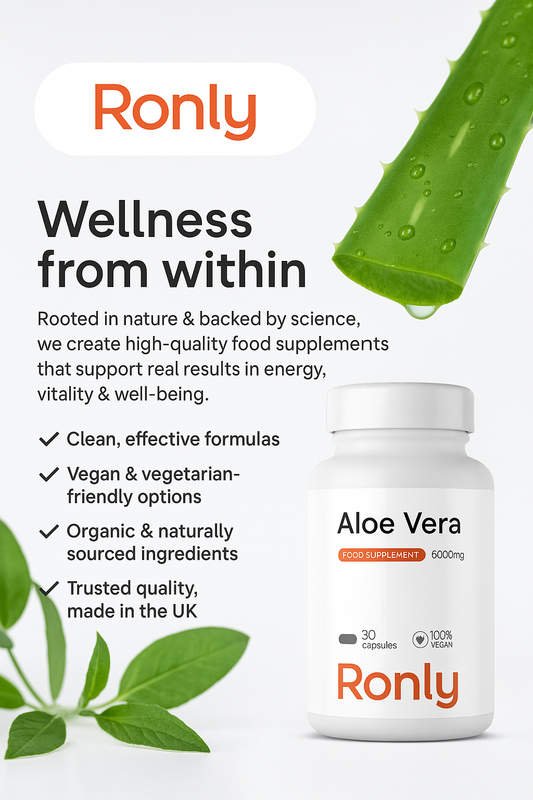 Ronly Aloe Vera – 6000mg High Strength Supplement | 30 Vegan Capsules