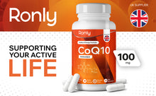 Ronly CoQ10 Supplement 100mg - 30 Capsules | Co Enzyme Q10 (Ubiquinone)
