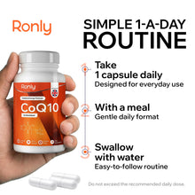 Ronly CoQ10 Supplement 100mg - 30 Capsules | Co Enzyme Q10 (Ubiquinone)