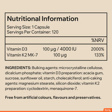Ronly Vitamin D3 4000 IU + K2 MK-7 – 120 Capsules