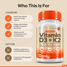 Ronly Vitamin D3 4000 IU + K2 MK-7 – 120 Capsules