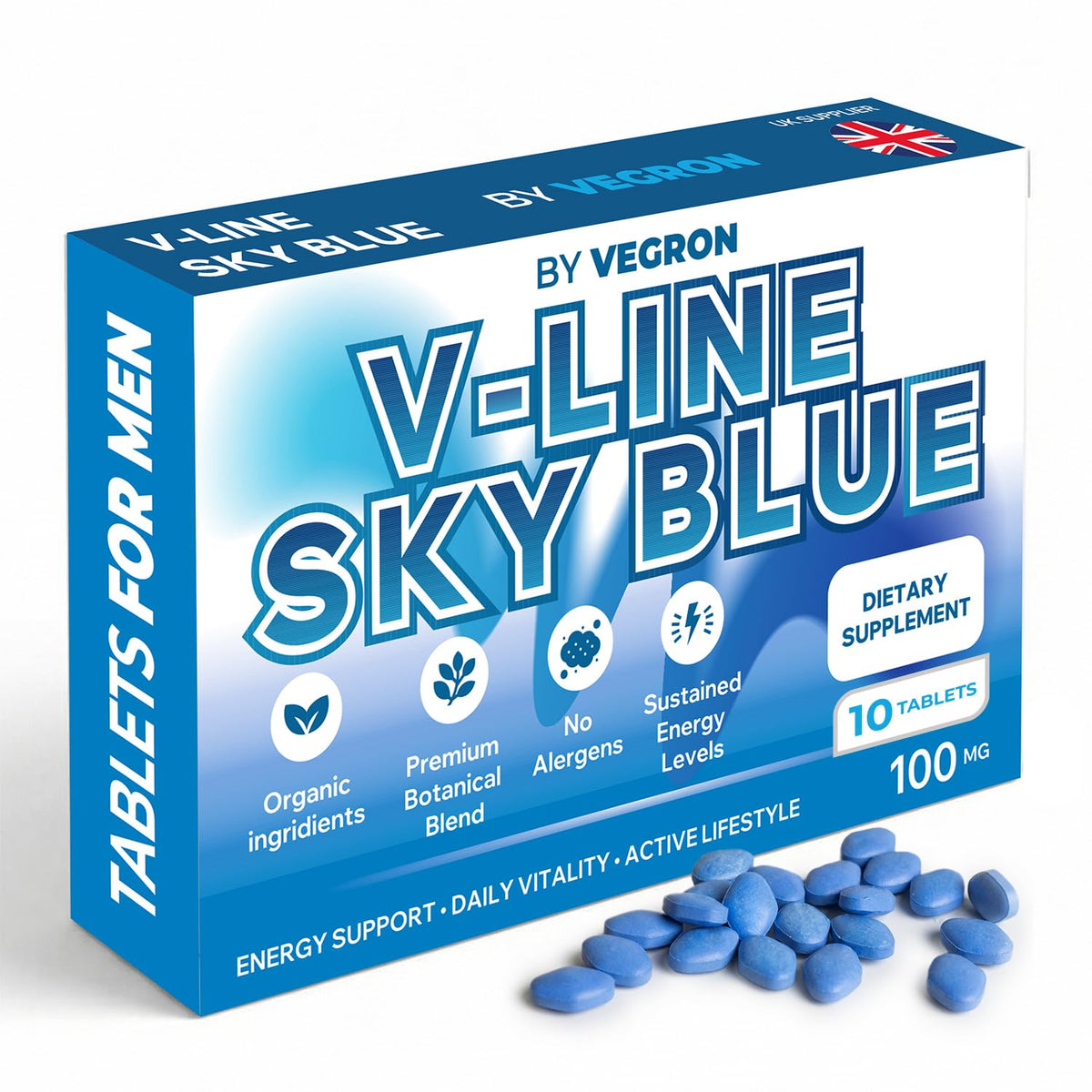 Vegron V-Line Sky Blue – Herbal Supplement for Men